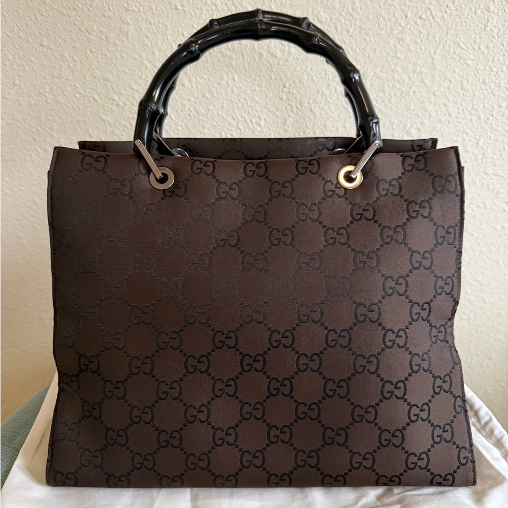 gucci bamboo shopper tote.